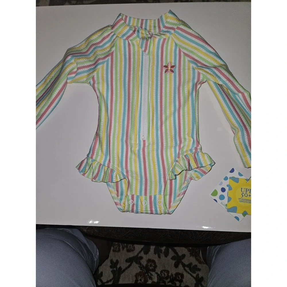 6-9 Mos Little Me One Pc Swim Suit Upf 50+ New